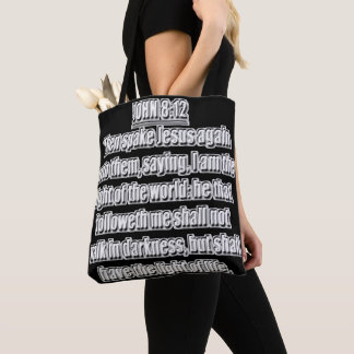 Light Of The World John 8 12 KJV Tote Bag
