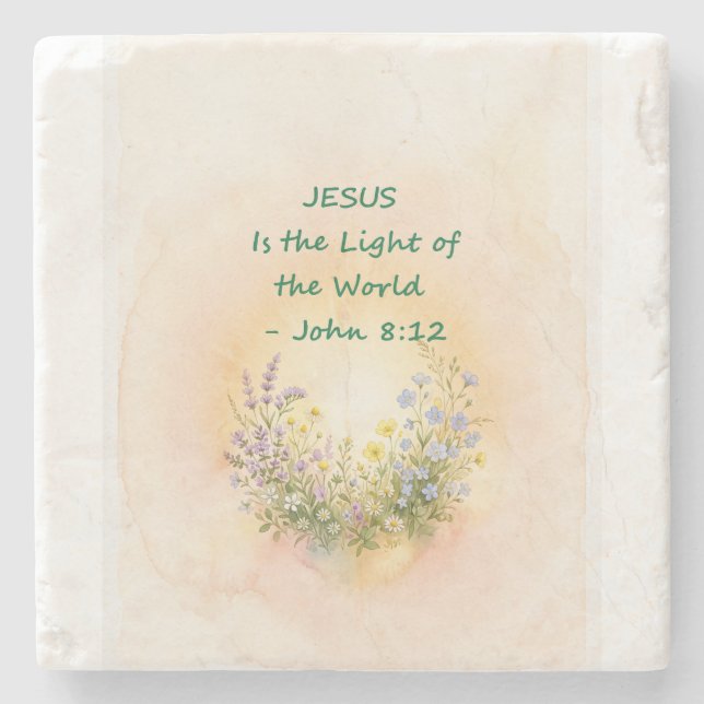Light of the World Stone Coaster (Front)