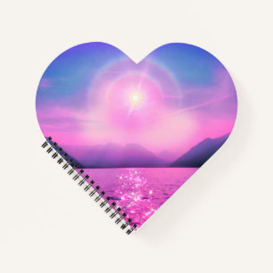 Light on the Water Heart-shaped Notebook