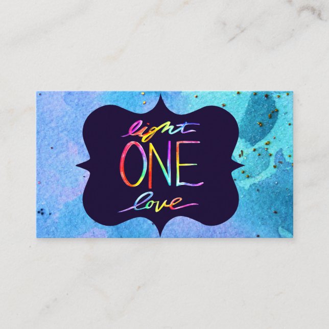 Light One Love Spiritual Buisness Card (Front)