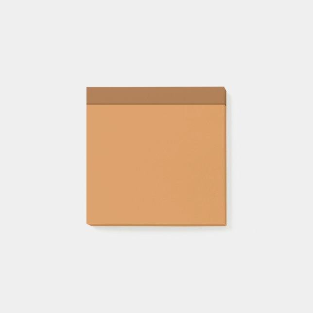 Light Orange Brown Colour Minimalist Post-It Notes (Front)