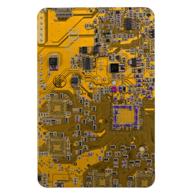 Light Orange PCB Circuit Board Design for IT Pros Magnet (Vertical)