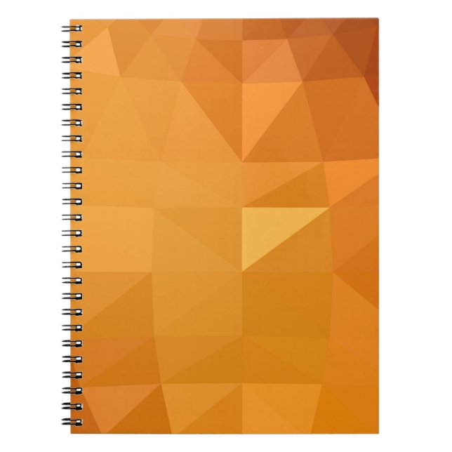 Light orange polygonal illustration, which consist notebook (Front)