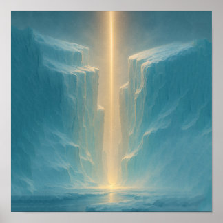 Light Over the Glacier Poster