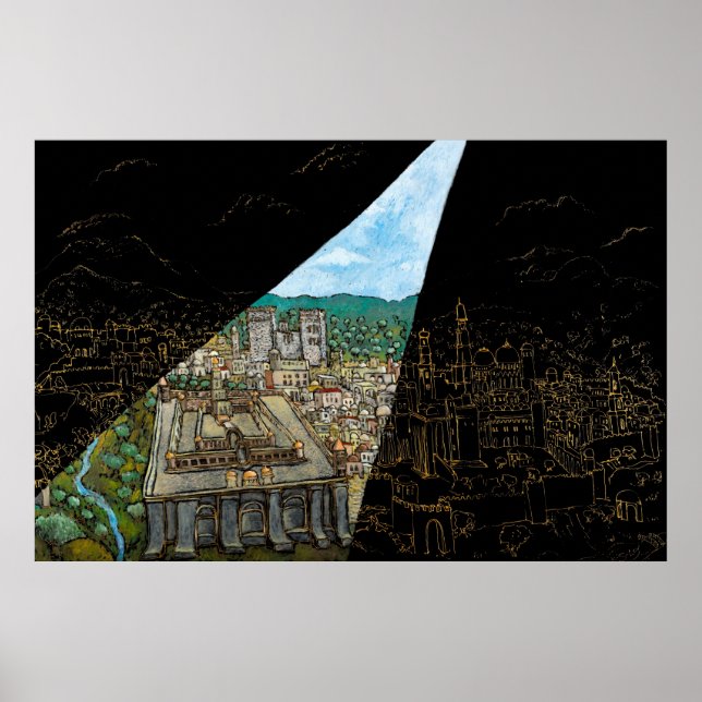 Light over the Temple, Jonathan Kis-Lev Poster (Front)