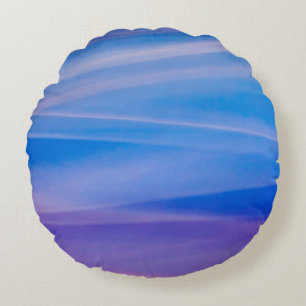 Light painting abstract colour trails round cushion