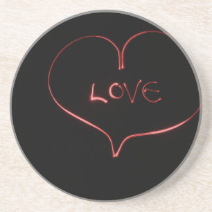 Light Painting Heart Coaster