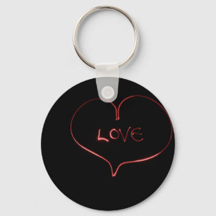 Light Painting Heart Key Ring