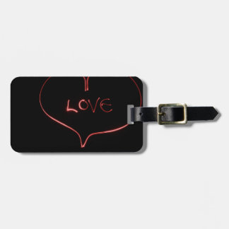 Light Painting Heart Luggage Tag