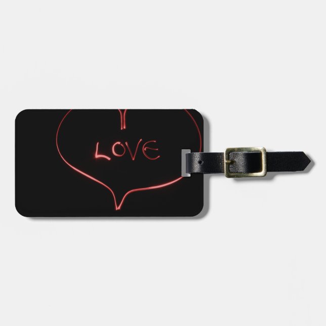 Light Painting Heart Luggage Tag (Front Horizontal)