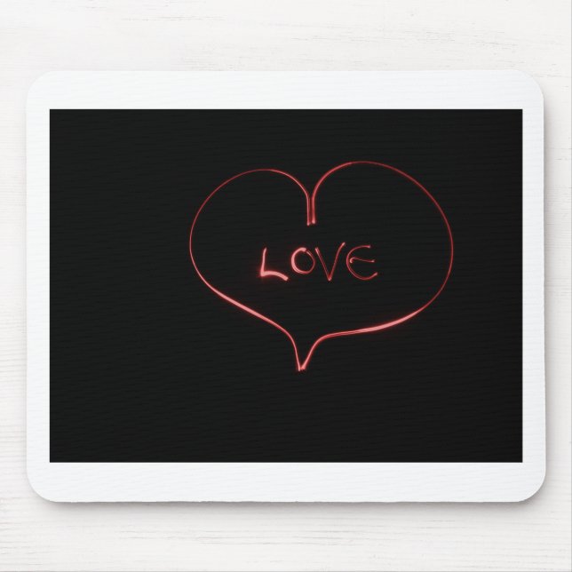 Light Painting Heart Mouse Pad (Front)