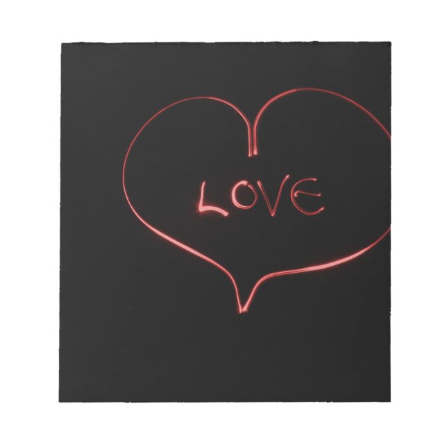 Light Painting Heart Notepad (Front)