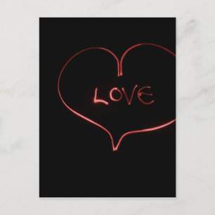 Light Painting Heart Postcard