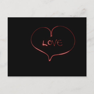 Light Painting Heart Postcard