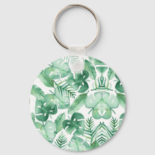 Light Palm Leaf Print Party Favour Keychain