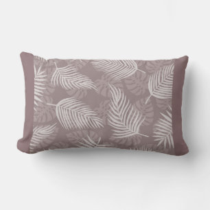 Light Palm Leaves Lumbar Pillow