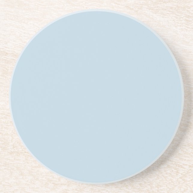 Light Pastel Blue One Solid Colour Pairs To S490-2 Coaster (Front)