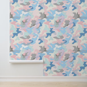 Light Pastel Camouflage Wallpaper