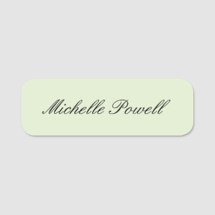 Light Pastel Colour Trendy Script Modern Name Tag