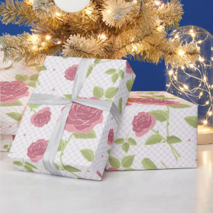 Light Pastel Floral Seamless Pattern Wrapping Paper