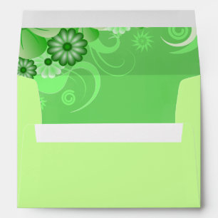 Light Pastel Green Hibiscus Floral Elegant Envelope