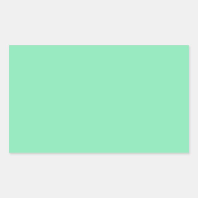 Light Pastel Mint Green Rectangle Sticker (Front)