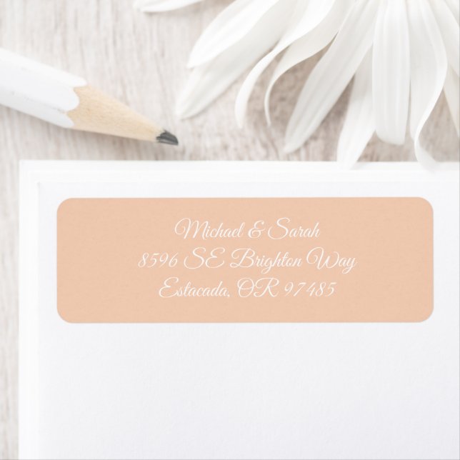 Light Pastel Peach Elegant Return Address (Insitu)