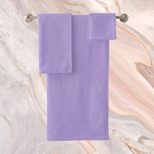 Light Pastel Purple Solid Colour Bath Towel Set