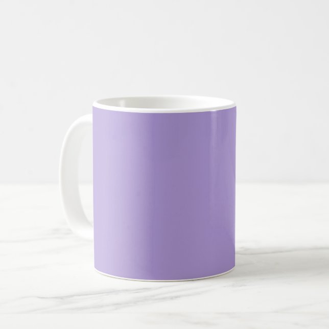Light Pastel Purple Solid Colour Coffee Mug (Front Left)