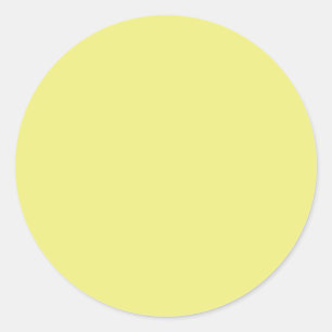 Light Pastel Yellow Round Sticker