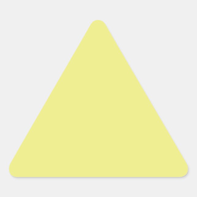 Light Pastel Yellow Triangle Sticker (Front)
