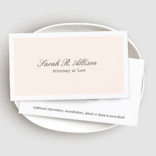 Light Peach Business Card