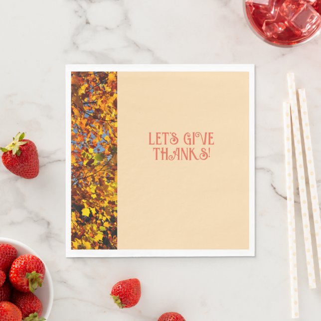 Light Peach  Dinner Autumn Happy Thanks giving Napkin (Insitu)