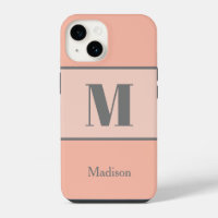 Light Peach Monogram Name