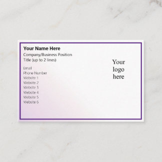 Light Peri Tint & Royal Purple Online Biz Logo Business Card