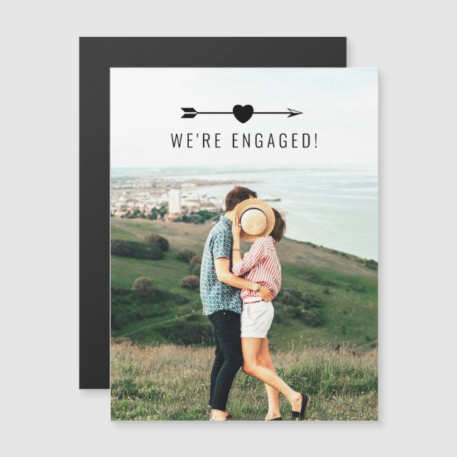 Light Photo | Engagement Announcement | Magnet (Front/Back)