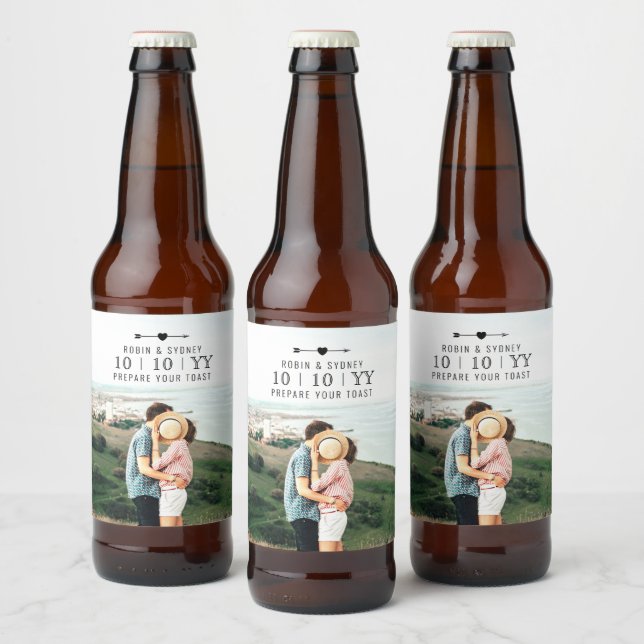 Light Photo | Save The Date | Beer Label (Bottles)
