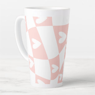 Light Pink Abstract Heart Mug – Minimal Aesthetic 