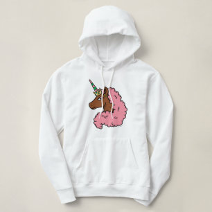 Light Pink Afro Unicorn Hoodie