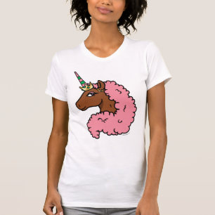 Light Pink Afro Unicorn T-Shirt