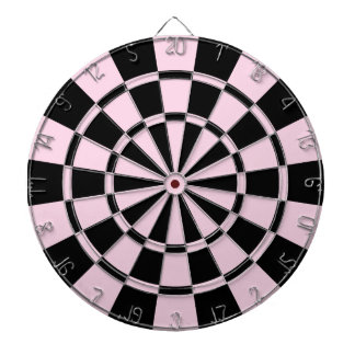 Light Pink And Black Dartboard