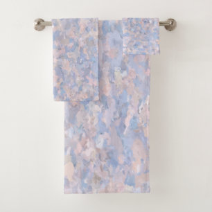 Light Pink and Blue Bath Towel Set