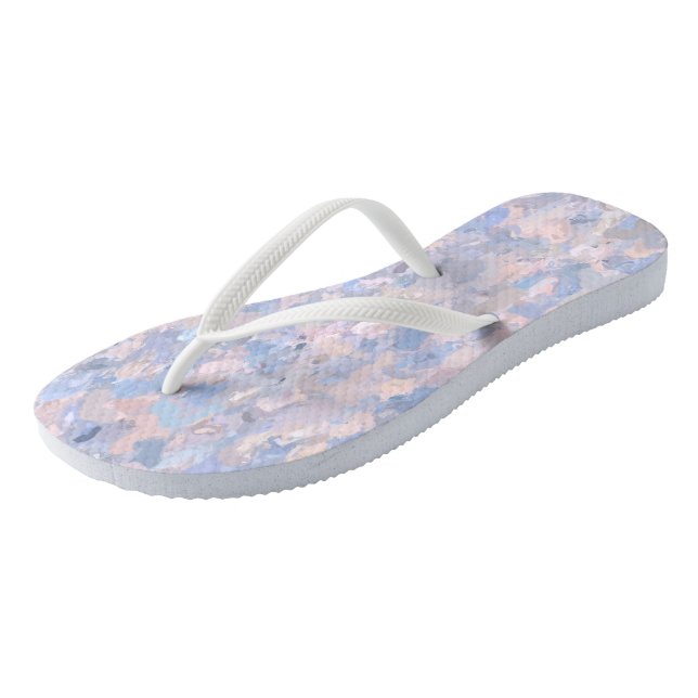 Light Pink and Blue Jandals (Angled)