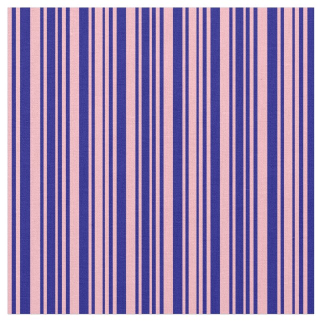 Light Pink and Blue Striped Pattern Fabric (Close Up)