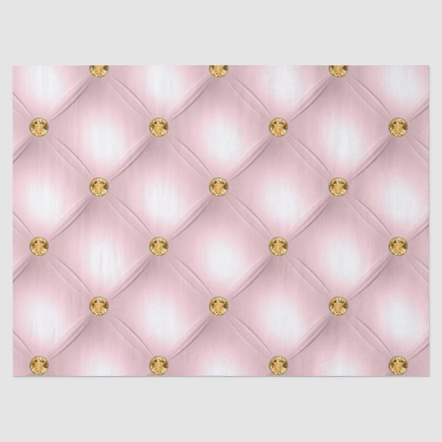 Light Pink and Gold Tufted Tissue Paper (Front)