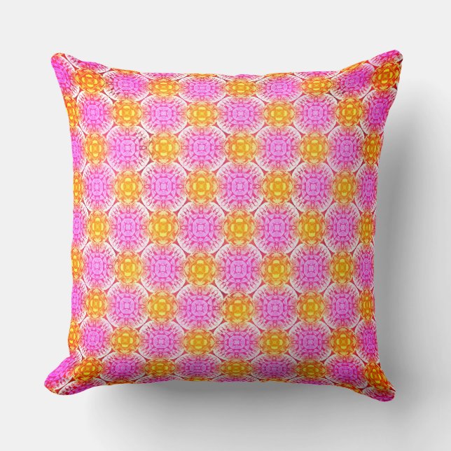 Light Pink and Golden Yellow Cushion (Front)