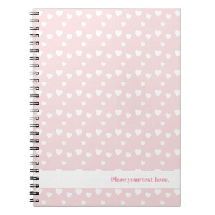 Light Pink and Hearts, birthday, shower, party Notebook