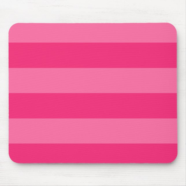 Light Pink and Hot Pink Stripes  Mouse Pad (Front)