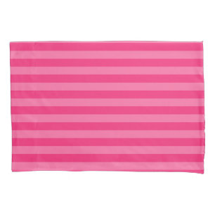 Light Pink and Hot Pink Stripes  Pillowcase
