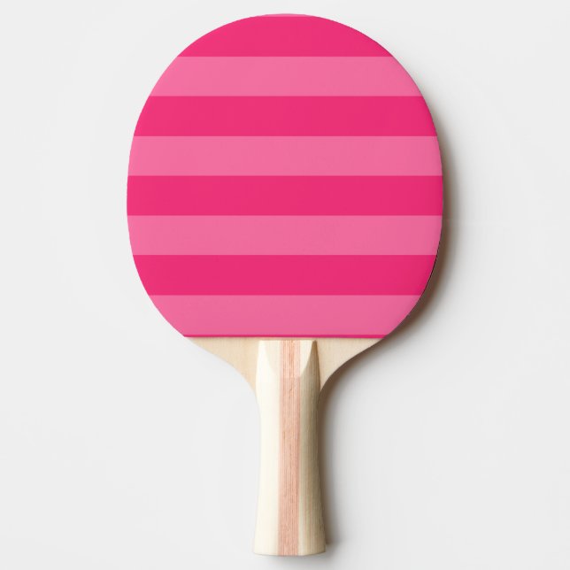 Light Pink and Hot Pink Stripes  Ping Pong Paddle (Front)